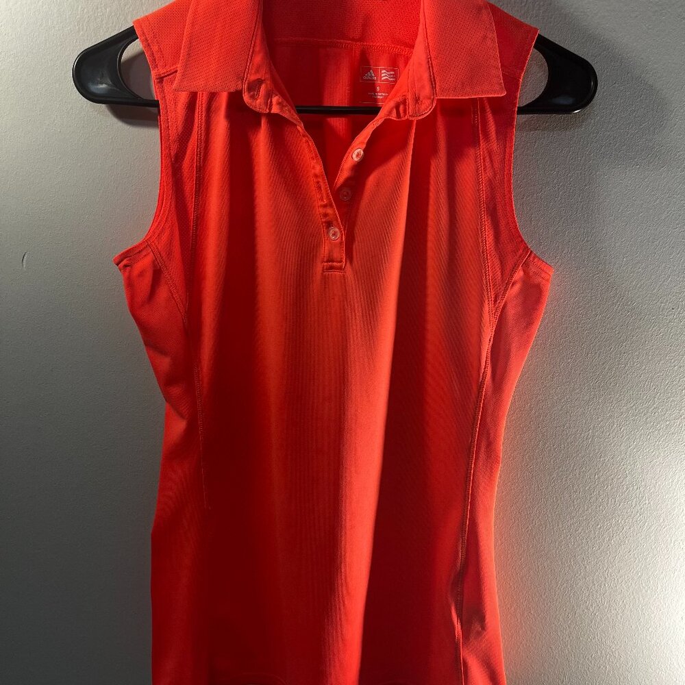 Adidas Sleeveless Golf polo womens shirt size Small